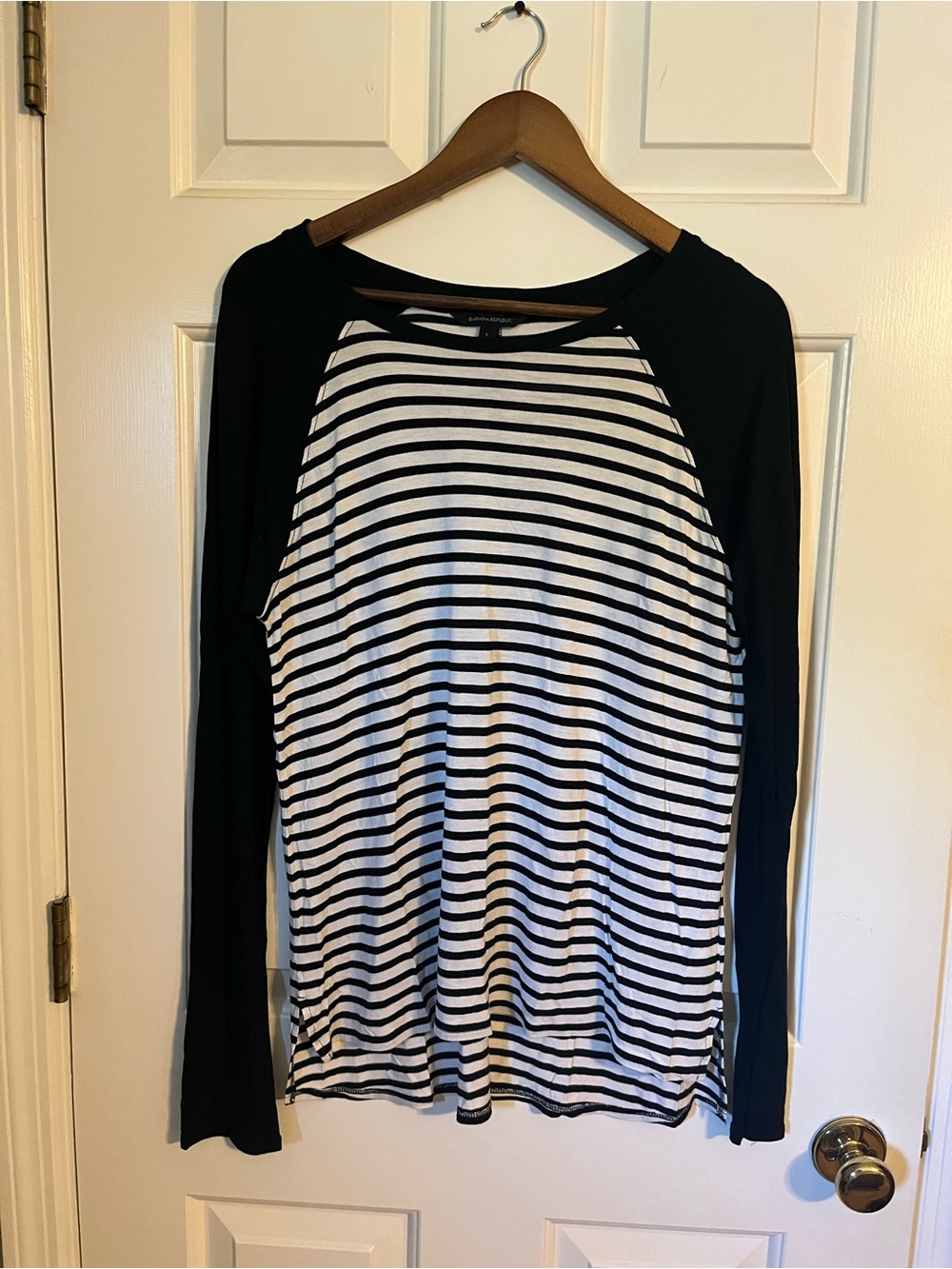 Banana Republic Striped Long Sleeve Top Size Large